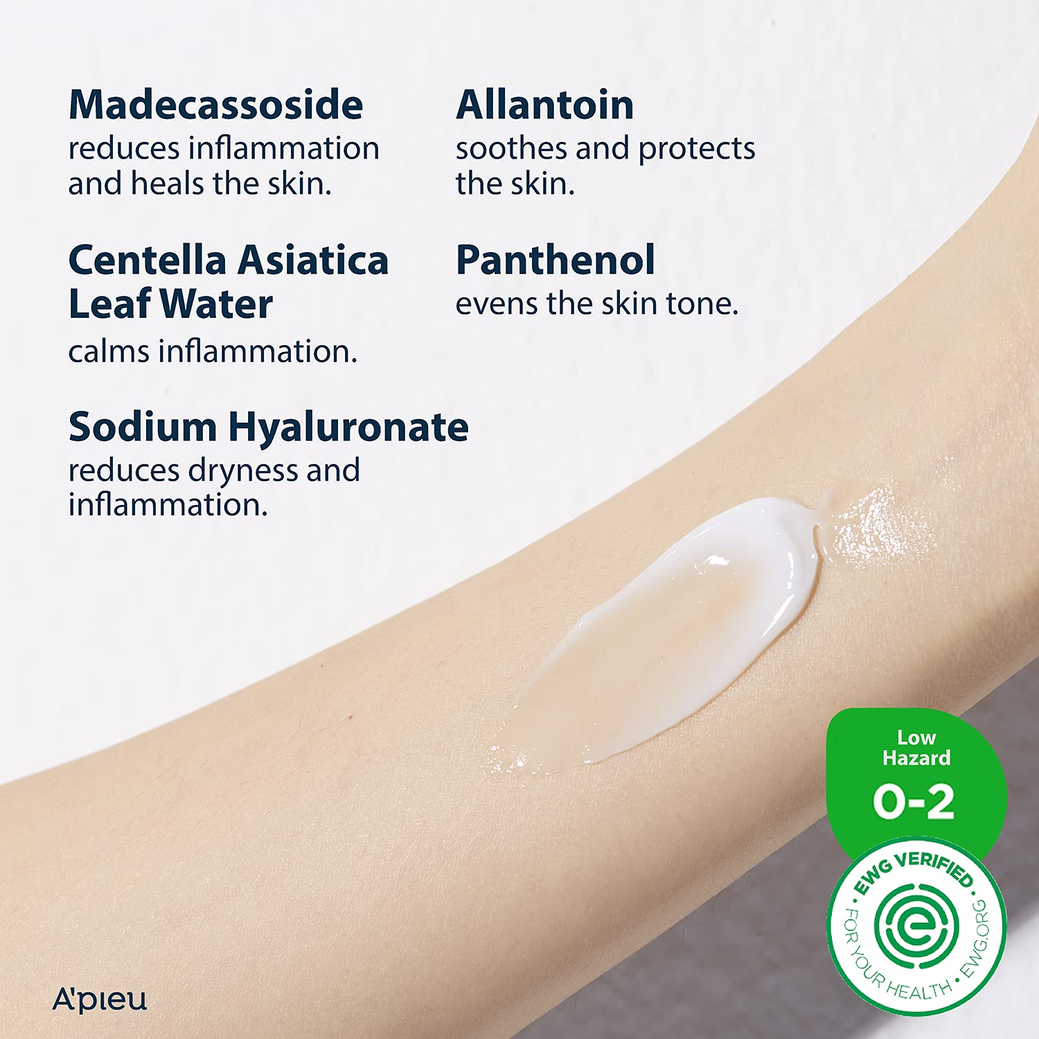 A'PIEU Madecassoside Moisture Gel Cream (1.69 Fl oz) - for Hydrating Dry and Sensitive Skin- Helps Soothe Damage and Maintain Optimal pH level- Centella Asiatica, Panthenol, Allantoin-Velvo Beauty