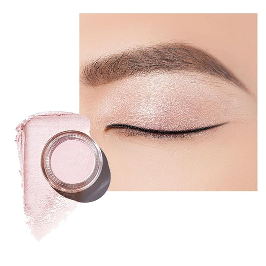 Oulac Light Pearl Cream Eyeshadow also for Highlighter Shimmer Eye Shadow Waterproof&Long Lasting with Moisturizing Formula Blendable Shimmer Eye Make-up,Vegan & Cruelty-Free,6g P04-Velvo Beauty
