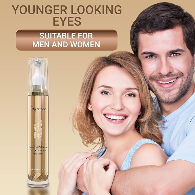 Under Eye Cream with Caffeine, Hyaluronic Acid, and Vitamins E, C, K - Advanced Dark Circle and Puffiness Treatment, Reduces Fine Lines-Velvo Beauty