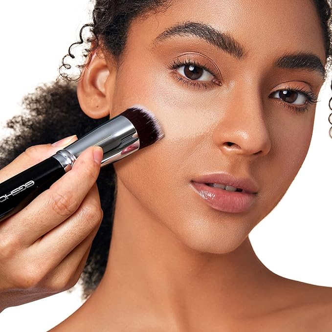 Flat Top Kabuki Foundation Brush, EIGSHOW Premium Makeup Brush for Liquid, Cream, and Powder - Blending, Buffing, Stippling, Flawless Application (F624)-Velvo Beauty