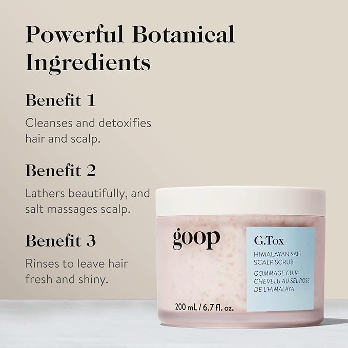 goop Beauty Scalp Scrub Shampoo | Exfoliator to Dexofiy & Purify | Himalayan Salt & Rosehip Oil | Cleanses Hair of Product Buildup | 6.7 fl oz-Velvo Beauty