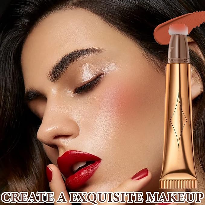 Liquid Contour Beauty Wand,Stick with Cushion Applicator,Cream Contour,Long Lasting Smoothly Moisturizng Silky Contour Stick Blush Stick-Velvo Beauty