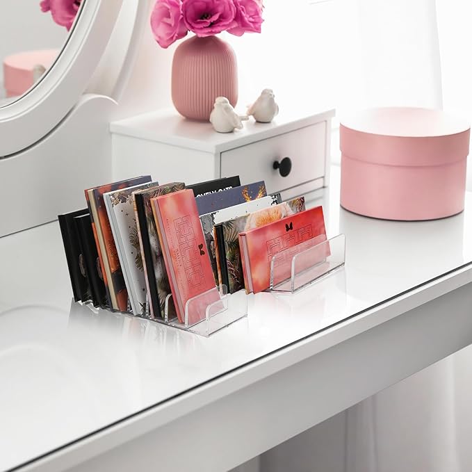2 Pack Makeup Organizer, Compact Makeup Palette Organize, for Bathroom Countertops, Vanities, Cabinets, Sleek Modern Cosmetics Storage Solution for - Eyeshadow Palettes, Contour Kits, Blush-Velvo Beauty