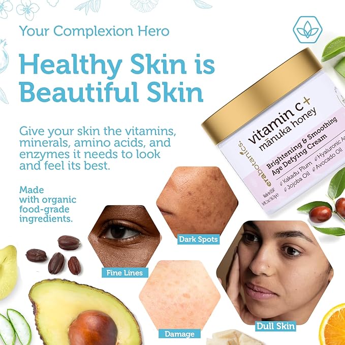 Advanced Vitamin C Face Cream - Brightening & Nourishing with Jojoba Oil, Kakadu Plum for Fine Lines, Wrinkles-Velvo Beauty