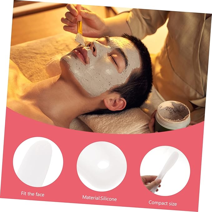 Beaupretty 10pcs Tool Stick White Makeup Silicone Makeup Spatula Mini Silicone Spatula Silicone Stirring Tools Spatulas Cosmetic Long Spatula Barber Film Stick Face-Velvo Beauty