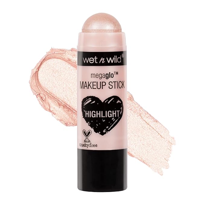 wet n wild MegaGlo Makeup Stick Bundle - When The Nude Strikes & Pink Floral Majority, Buildable Color, Versatile Use-Velvo Beauty