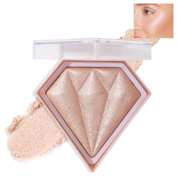 White Highlighter Makeup Palette Face Highlighter Powder Iluminadores De Maquillaje Narutal Shimmer Glitter Highlighter Contour Powder Makeup Palette-04 Ginger Color-Velvo Beauty