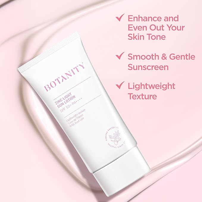 Zinc Sun Lotion - UV Protection, SPF 50+ PA ++++, Even skin tone, Lightweight & Hydrating formula, Non-Greasy, Korean Skincare, All Skin Types, 1.7 fl oz (50ml)-Velvo Beauty