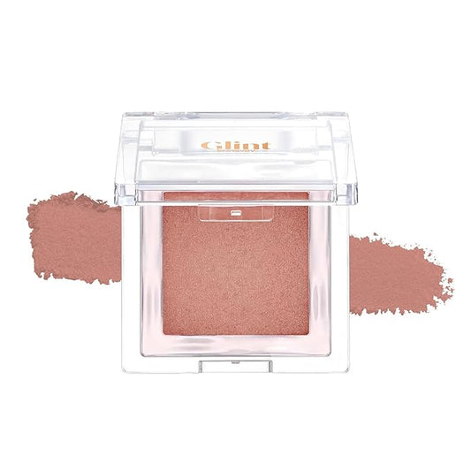 Glint Baked Blush (Burnt Sienna, 0.08oz) - Long-Lasting, All-Day Face Blush Powder for a Natural Look. Korean Skin Care, Korean Makeup. Blendable Color for Eyes, Cheeks & Body.-Velvo Beauty
