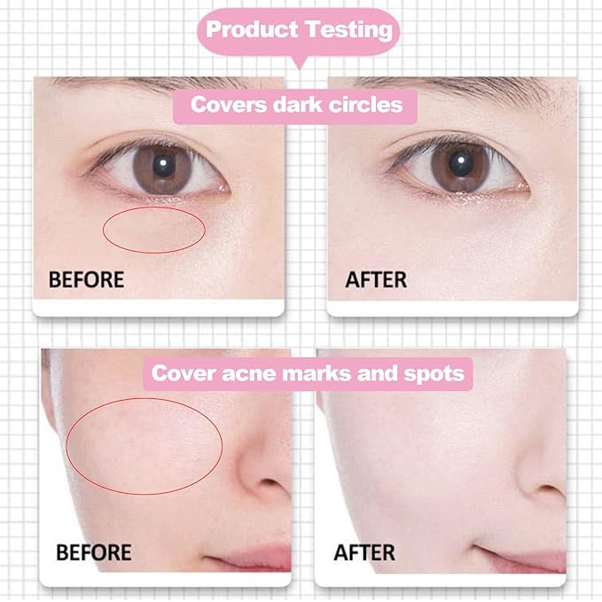 Concealer Contour Palette, Cosmetics Cream Contour and Highlighting Makeup Kit,6 In 1 Contouring Foundation Concealer Palette Conceals Dark Circles,Blemish, Waterproof Long-Lasting-Cruelty Free (#01)-Velvo Beauty