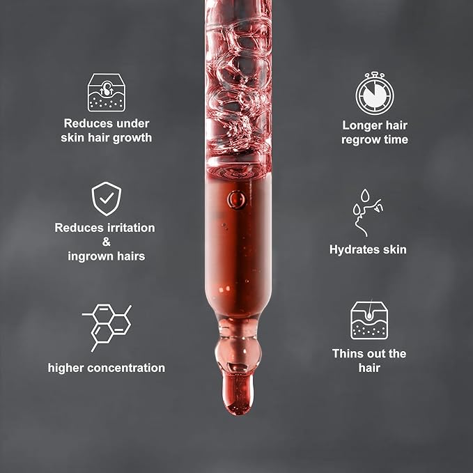 Silky Serum by Hadirose | Pure Red Saad Oil (Egyptian Cyperus Rotundus) Concentrated | Organic All Natural Hair Removal Serum | Scented (Rose, Jasmine & Lavender) | Made in the USA.-Velvo Beauty