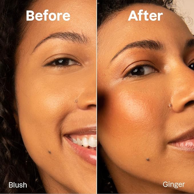 ATTITUDE Oceanly Lightweight Blush Stick, Titanium Dioxide-Free, EWG Verified, Plastic-Free, Vegan & Cruelty-free Makeup, Ginger, 0.3 Ounces-Velvo Beauty
