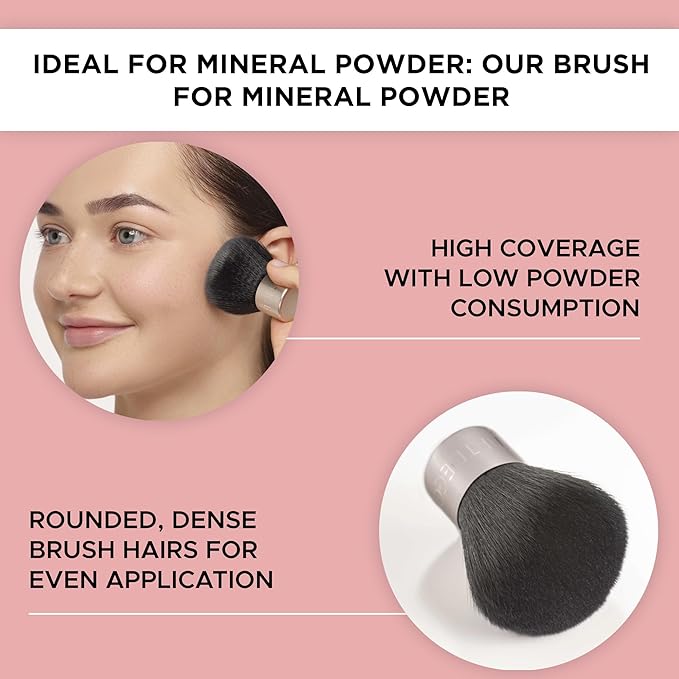 ARTDECO Mineral Powder Foundation Brush - Kabuki Brush with Vegan Bristles for Flawless Coverage, Perfect for Face Powder - Ideal Makeup Tool for a Radiant Finish-Velvo Beauty