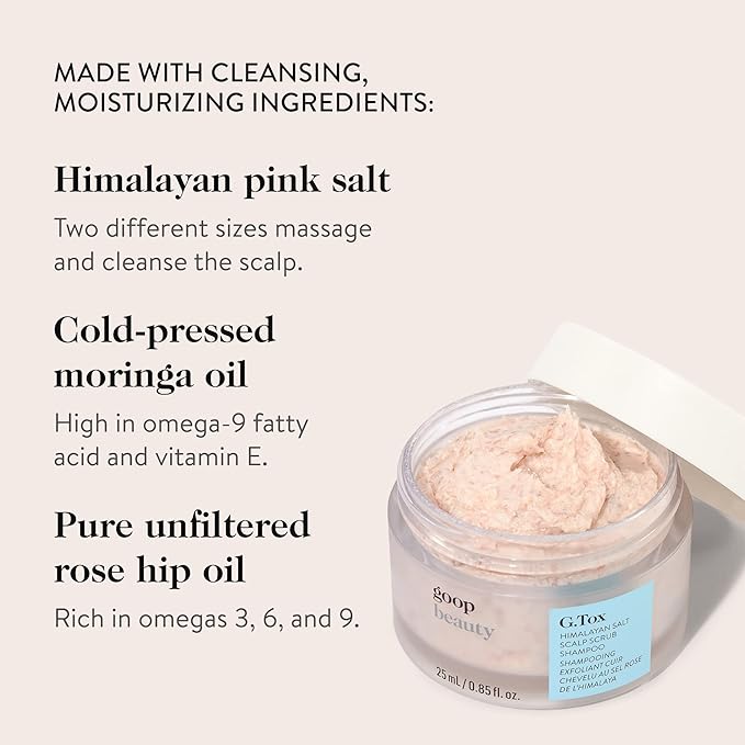 goop Beauty Scalp Scrub Shampoo | Exfoliator to Dexofiy & Purify | Himalayan Salt & Rosehip Oil | Cleanses Hair of Product Buildup | 6.7 fl oz-Velvo Beauty
