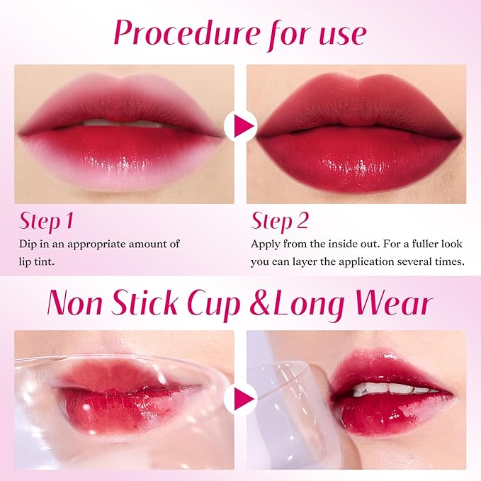 Lip Tint Stain Set, Lip Stain Long Lasting Waterproof, Lightweight, Non-sticky, Transfer-Proof, Matte Finish (fruit land)-Velvo Beauty