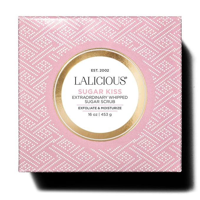 LALICIOUS Extraordinary Sugar Kiss Sugar Scrub, Exfoliating Body Scrub with Coconut Oil & Honey, Moisturizing Body Exfoliator for Glowing Radiant Hydrating Skin, Zero Greasy, No Parabens - 16oz-Velvo Beauty