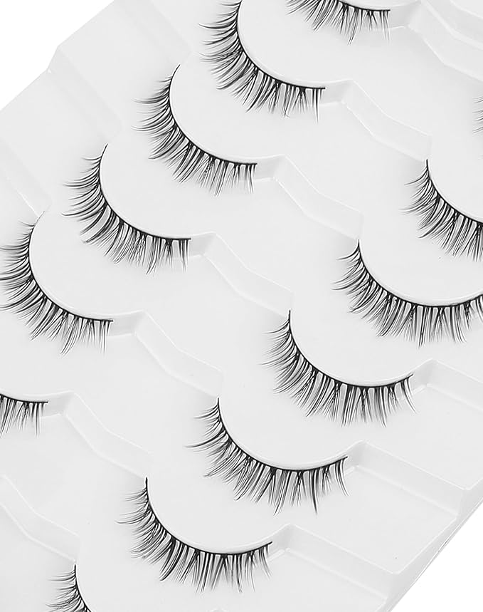 Natural Lashes Natural Eyelashes Short Eyelashes Natural Look False Eyelashes Wispy Eye Lashes Small Lashes Fake Lashes K17-Velvo Beauty