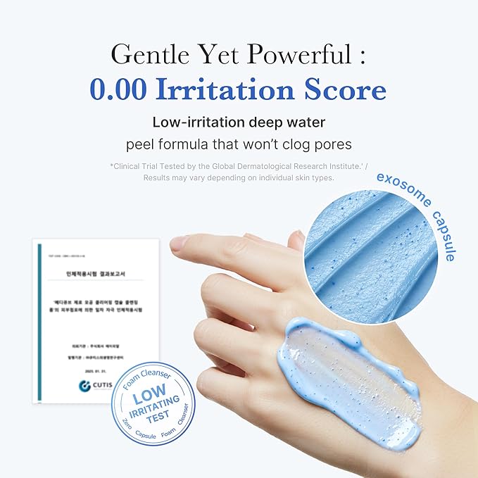 medicube Zero Pore Clear Blue Capsule Facial Deep Cleanser for Skin Texture, Blackhead & Pore Care | AHA, BHA & PHA for Double Cleansing, Daily Gentle Face Wash, Korean Skincare | 120g / 4.23 oz-Velvo Beauty