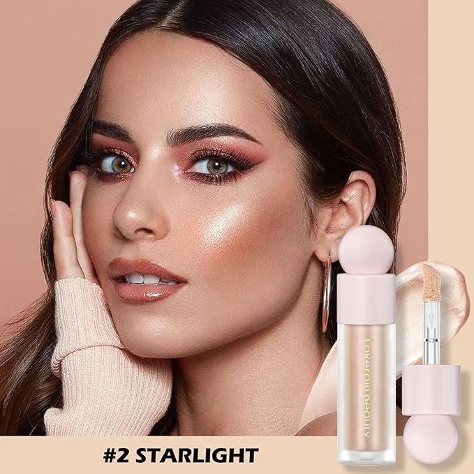 Erinde 2 Colors Liquid Highlighter and Blush Set, Natural Matte Face Blush, Natural Glossy Liquid Illuminator for Face and Body, Lightweight Blendable Silky Smooth Texture, Cruelty-free-Velvo Beauty