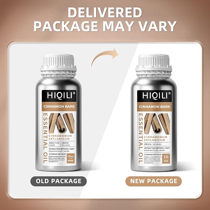 HIQILI Cinnamon Essential Oil for Candle, Spary & Diffuser - 100% Pure Natural - Indoor and Outdoor-Velvo Beauty