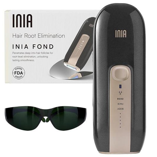 Laser Hair Removal Device for Women and Men, INIA Fond Hair Remover with Long-Lasting in Hair Reduction for Body&Face, Safe at-home Results for Armpits, Bikini and Legs-Velvo Beauty