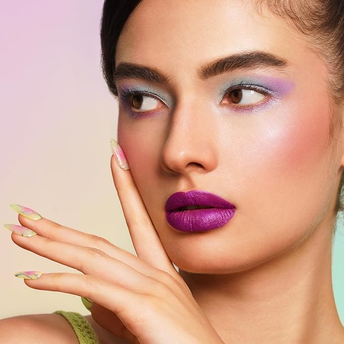 Oulac Matte Liquid Purple Lipstick for Women, Fuchsia Long lasting Lip Stain, Waterproof Highly Pigmented Creamy Formula Lipstick with Vitamin E, Vegan & Cruelty-Free, 4.5ml (MS02)-Velvo Beauty