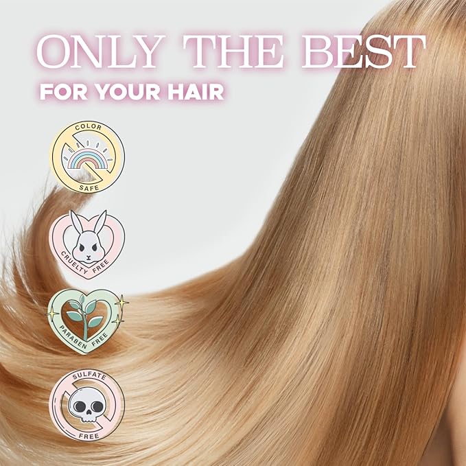 Luseta Glossy Pearl Shampoo and Conditioner Set Smooth & Moisturize, Fight Frizziness and Add Shine,Hydrating for Damaged Hair, Detangle,Nourish Strands,Paraben Free, Sulfate Free,16.9oz-Velvo Beauty