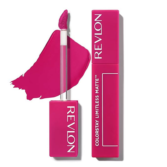 Revlon ColorStay Limitless Matte Liquid Lipstick, Vegan Formula, No-Budge, Longwear Lip Color, Long Lasting, Lightweight/Comfortable, Waterproof, 007 Icon Era, 0.17 fl oz-Velvo Beauty