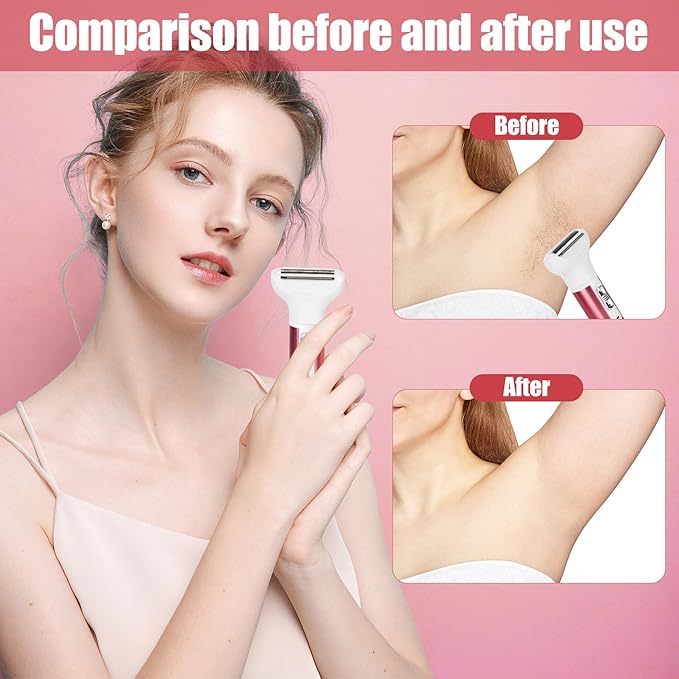 Women Face Epilator, 5-in-1 depiladora, Facial Hair Removal for Women, Facial epilator, Hair Removal Device, 5 Attachments for Eyebrows, Nose, Body-Velvo Beauty