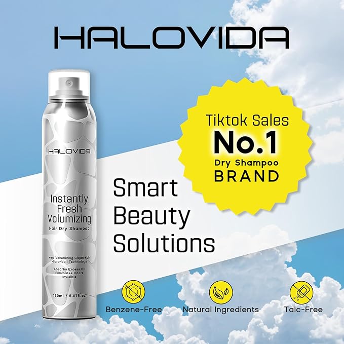 Dry Shampoo for Women, Dry Scalp Shampoo Spray for Dark Hair Leaves No White Residue, Absorb Oils, Volumizing & Refresh Hair for 72 Hours, 5.07 Fl Oz((Pack of 2)-Velvo Beauty