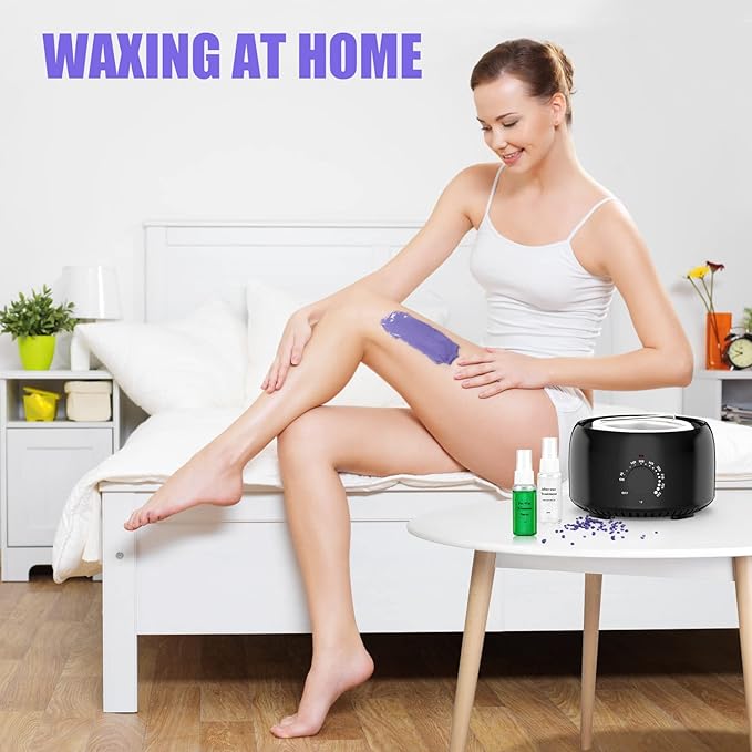 Waxing Kit - TIKESI Wax Warmer for Hair Removal, Hard Wax Kit with 14oz 5 Bags Hard Wax Beans for Full Body, Legs, Face, Eyebrows, Bikini, Brazilian Waxing Kit for Women Men-Velvo Beauty
