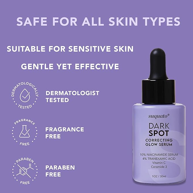 Dark Spot Correcting Glow Serum: Melasma Hyperpigmentation Treatment for Face with Tranexamic Acid Niacinamide - Vitamin C Serum and Dark Spot Remover For Face-Velvo Beauty