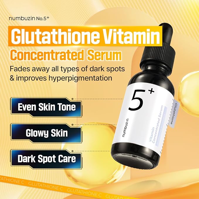 numbuzin No.5 Serum | Tranexamic Acid 4%, Niacinamide 5%, Glutathione, Vitamin C | Vitamin Concentrated Serum | Hyperpigmentation| Suitable for Sensitive Skin, Korean Skincare | 1.01 fl. oz.-Velvo Beauty