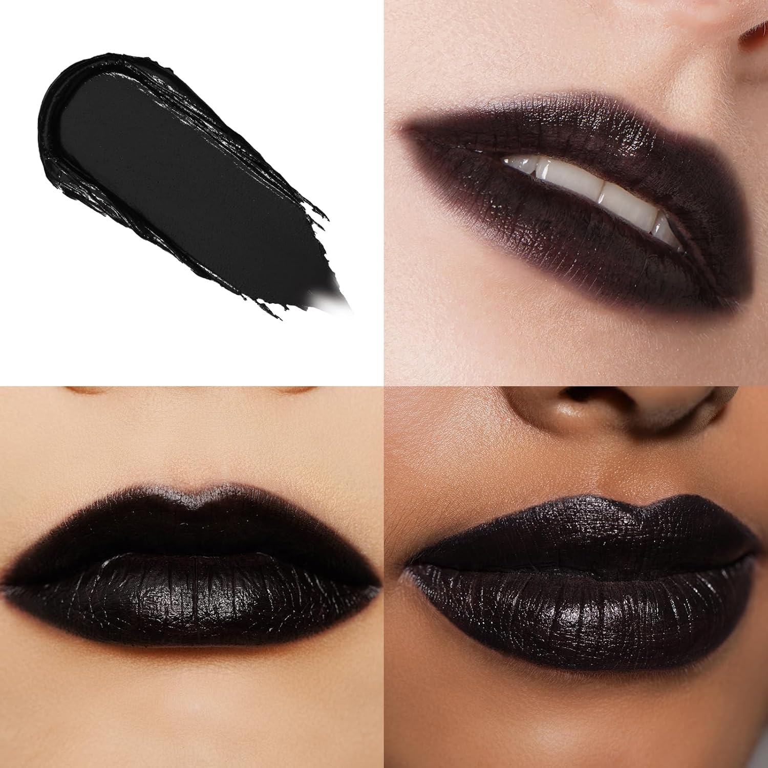 Oulac Black Lipstick for Women, Halloween Matte Lipsticks, Full Coverage Lip Color, Satin Matte Finish, Cream Texture, Hydrating, Infused with Hyaluronic Acid, Vegan & Clean Beauty 4g SG16-Velvo Beauty