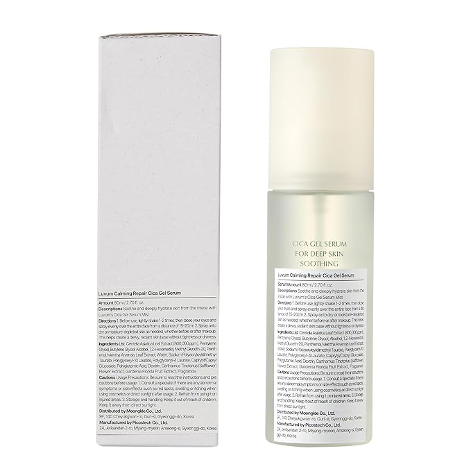 Calming Repair Cica Gel Serum, Centella Mist, Facial Spray, 2.70 fl. oz-Velvo Beauty