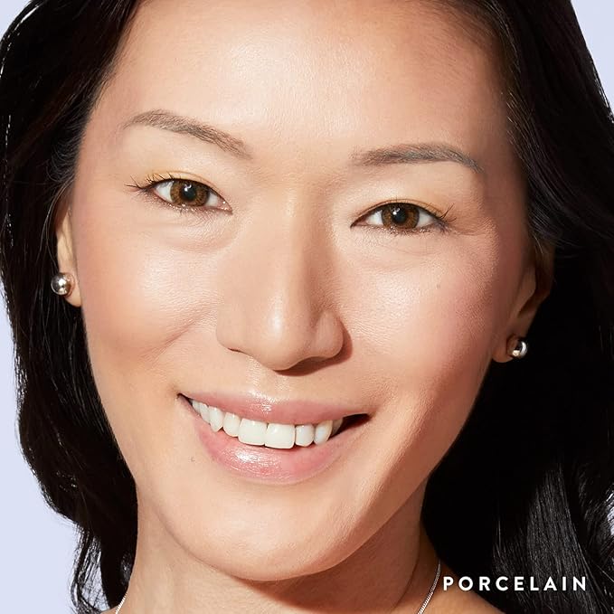 LAURA GELLER NEW YORK Baked Balance-n-Brighten Foundation with Kabuki Brush Makeup Set, Porcelain-Velvo Beauty