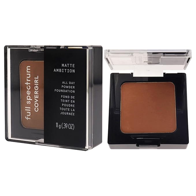 COVERGIRL Matte Ambition, All Day Powder Foundation, Deep Cool 2, 0.38 Ounce-Velvo Beauty