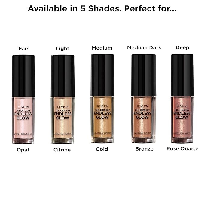 Revlon Colorstay Endless Glow Liquid Highlighter, Topaz, 0.3 Ounce-Velvo Beauty