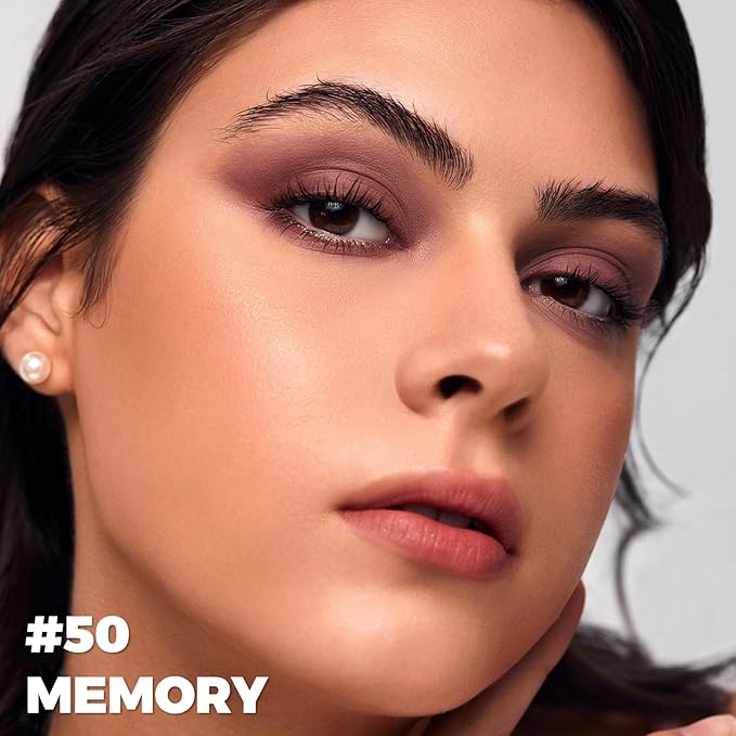 FOCALLURE Shimmer and Matte Cream Eyeshadow Stick,Smooth Brilliant Eye Brightener Pencil for Women,Long Lasting Waterproof Eye Shadow and Liners Makeup,#50 Memory-Velvo Beauty