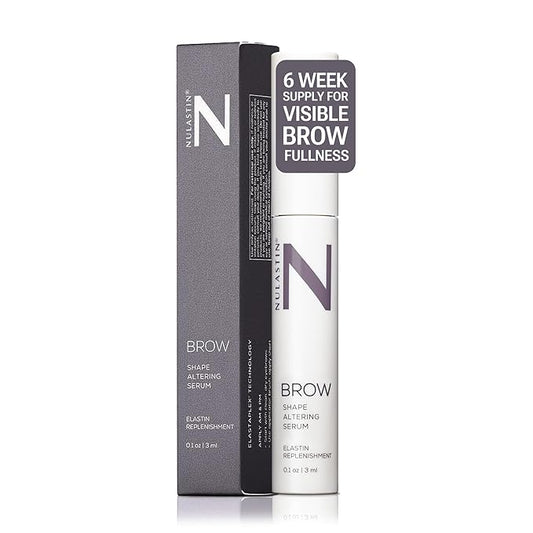 NULASTIN Eyebrow Serum for Thicker Looking Brows - BROW Shape Altering Serum - Reduce Shed & Encourage Fuller, More Youthful-Looking Brows - With Keratin & Peptides (0.1 Fl Oz)-Velvo Beauty