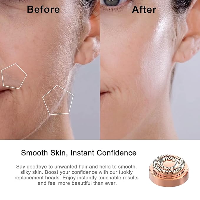 Replacement Heads for Flawless Facial Hair Remover Gen 2, Replacement Blades for Finishing Touch Flawless Hair Removal Generation 2-Velvo Beauty