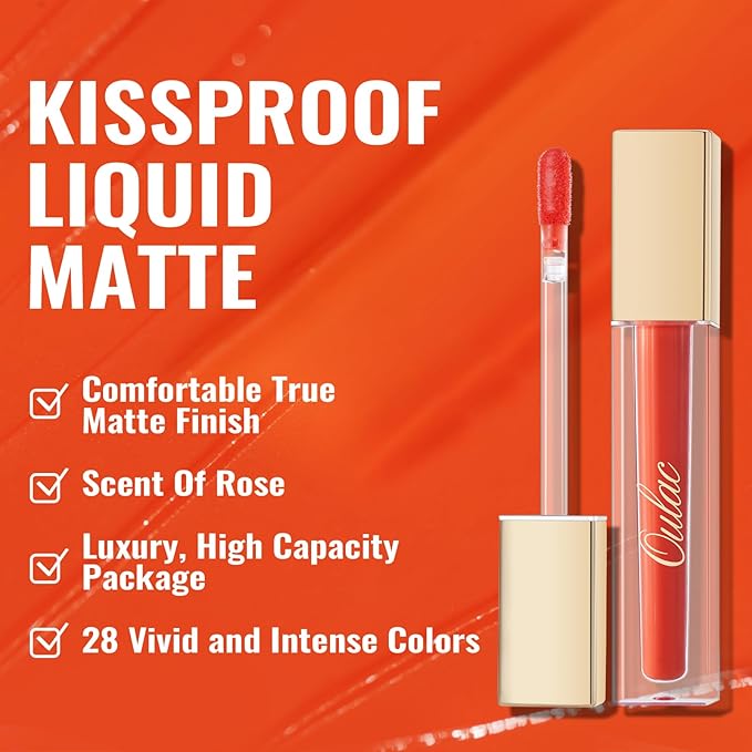 Oulac Matte Lipstick for Women, Long Lasting Liquid Lipstick High Impact Lip Color Full Coverage Lip Makeup with Vitamin E Waterproof Formula,Vegan M07+MS06+MS08-Velvo Beauty