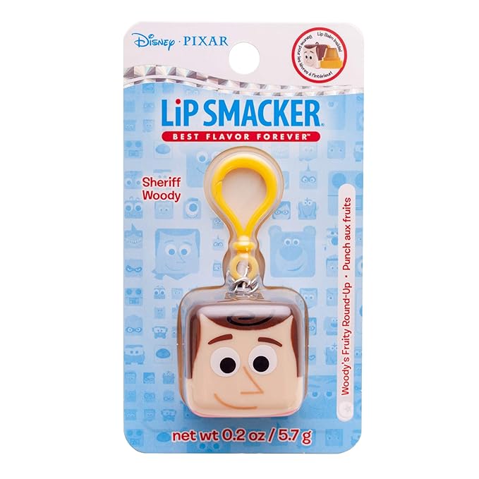 Lip Smacker Pixar Cube Balm, Woody, 1 Lip Balm in a Collectable Key Chain-Velvo Beauty