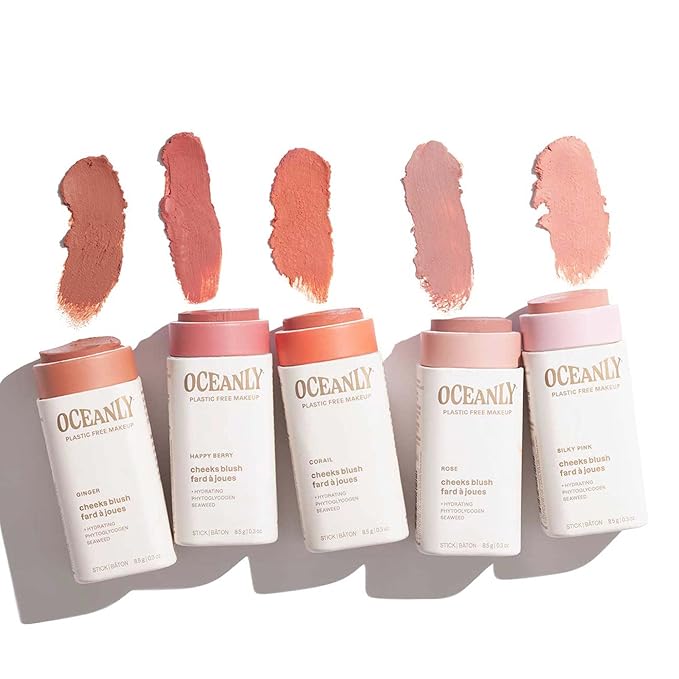 ATTITUDE Oceanly Lightweight Blush Stick, Titanium Dioxide-Free, EWG Verified, Plastic-Free, Vegan & Cruelty-free Makeup, Ginger, 0.3 Ounces-Velvo Beauty