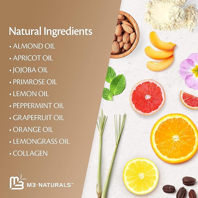 Brown Sugar Scrub Face Foot & Body Exfoliator Infused with Collagen and Stem Cell Exfoliating Salt Body Scrub for Toning Skin Cellulite Skin Care, 12oz by M3 Naturals-Velvo Beauty