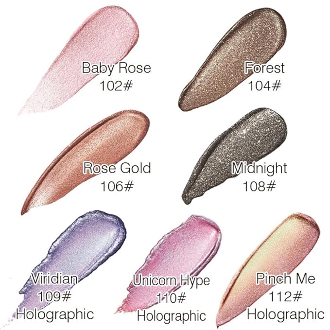 Glitter Eyeshadow,Makeup For Eyes Liquid Shimmer Sparkle Glow Light Colors Pencil Stick Shiny Long Lasting Waterproof Shining Eye Shadow Sets Metallic Pigments Metals Gloss Sparkling Pen Kit (A106)-Velvo Beauty