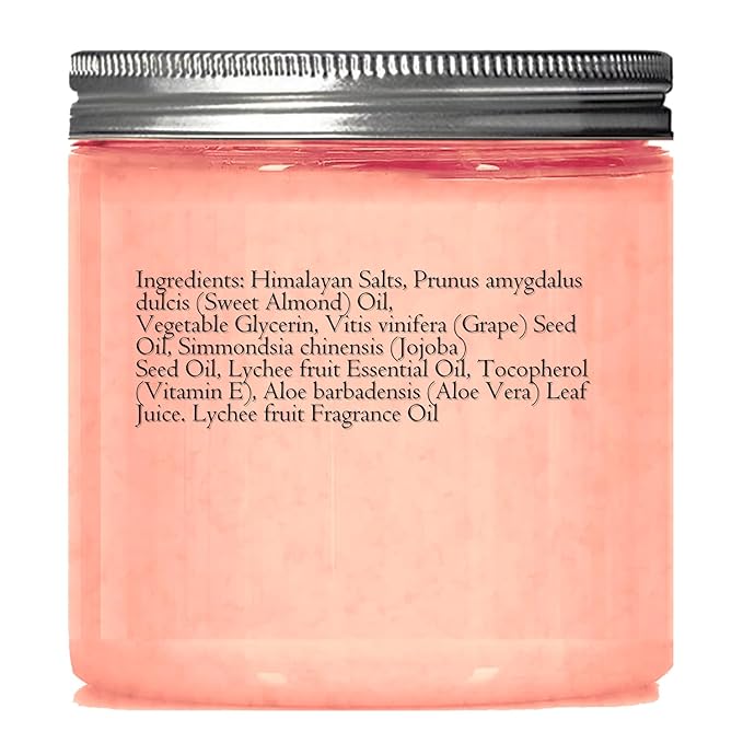 Himalayan Salt Scrub 10 oz - UNCOVER ULTIMATE SKIN HYDRATION and bestow glowing, healthier skin - The best stocking stuffer.-Velvo Beauty