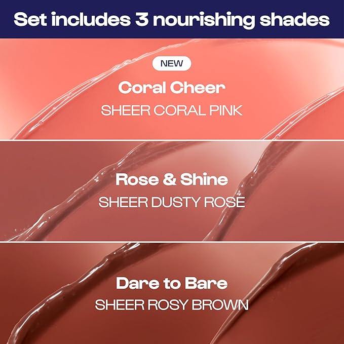 ALLEYOOP Lip Goals Trio, 3-Piece Lip Balm Set - Hydrating & Moisturizing Lip Care for Cracked Lips - Natural Plumping Lip Moisturizer That Smooths, Soothes, & Protects - Vegan-Velvo Beauty