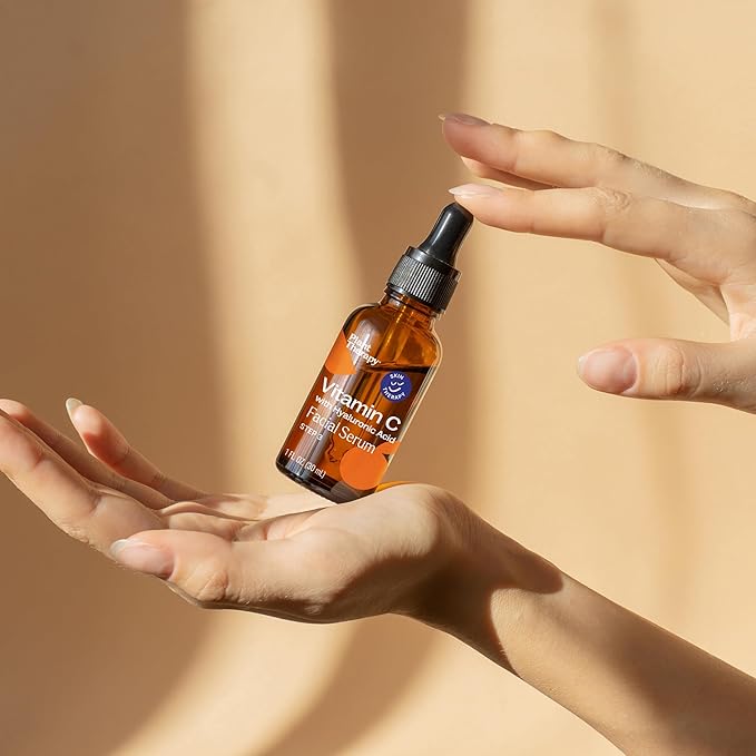 Plant Therapy Vitamin C Face Serum & Hyaluronic Acid, Anti-Aging Serum with Ferulic Acid, Vitamin E, Serum for Fine Lines & Wrinkles, 1 oz-Velvo Beauty