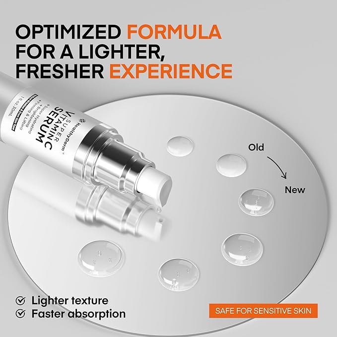 Super Vitamin C Serum for Women Over 70: Niacinamide, Vitamin C, Hyaluronic Acid, Peptides, Vitamin E, Caffeine, Bakuchiol, Hydrating, Lifting, Face Wrinkle & Age Spots Reduction-Velvo Beauty